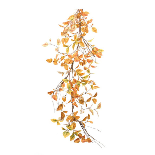 Melrose Mixed Fall Foliage Garland 5'L, Orange/Yellow/Green - 87210DS