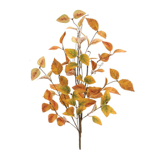 Melrose Fall Leaf Twig Spray, Set of 12, Green/Orange/Brown - 87211DS