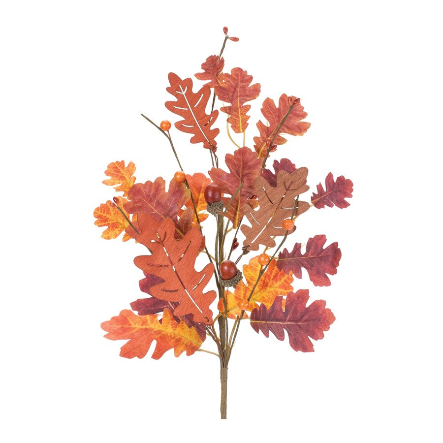 Melrose International Fall Oak Leaf Spray, Set of 6, Red/Orange - 87214DS
