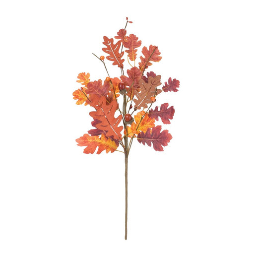 Melrose International Fall Oak Leaf Spray, Set of 6, Red/Orange