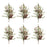 Melrose International Pine/Berry/Cone Spray, Set of 6, Green/Brown/Red