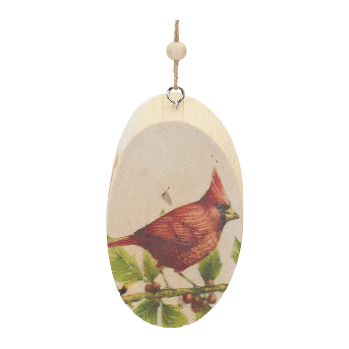 Melrose Cardinal Bird Tree Disc Ornament, Set of 24, Brown/Red/Red