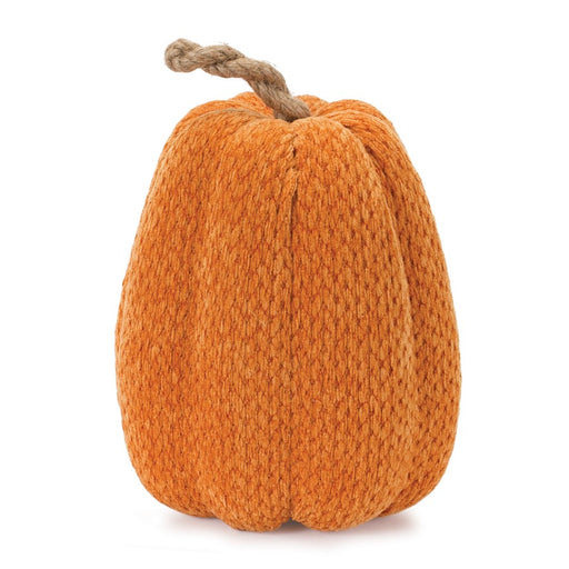 Melrose International Plush Fabric Pumpkin, Set of 2, Orange/Brown