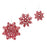 Melrose International Paper Snowflake Ornament, Set of 6, Red