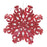 Melrose International Paper Snowflake Ornament, Set of 6, Red