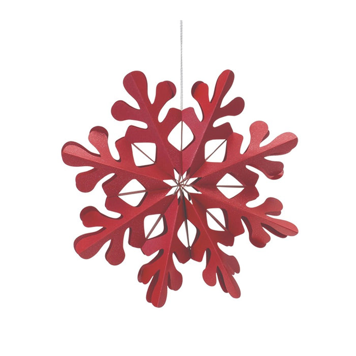 Melrose International Paper Snowflake Ornament, Set of 6, Red