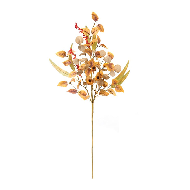 Melrose Mixed Fall Foliage Pod Spray, Set of 2, Orange/Green