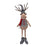 Melrose Plush Winter Deer Shelf Sitter, Set of 2, Red/Grey
