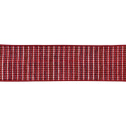 Melrose International Wired Polyester Ribbon 4"x10 yds, Red/Gold - 87269DS