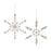 Melrose Jeweled Metal Snowflake Ornament, Set of 6, Silver - 87290DS