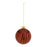Melrose Int. Amber Glass Ball Ornament, Set of 12, Root BeeRed