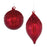 Melrose International Sequined Glass Ornament, Set of 4, Red - 87310DS