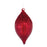 Melrose International Sequined Glass Ornament, Set of 4, Red