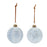 Melrose International Ribbed Glass Ornament, Set of 12, Blue/White