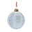 Melrose International Ribbed Glass Ornament, Set of 12, Blue/White