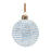 Melrose International Ribbed Glass Ornament, Set of 12, Blue/White