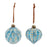 Melrose Frosted Scallop Glass Ornament, Set of 12, Blue/Gold