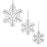 Melrose Glittered Wire Snowflake Ornament, Set of 12, Silver - 87350DS