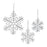 Melrose Glittered Wire Snowflake Ornament, Set of 12, Silver