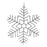 Melrose Glittered Wire Snowflake Ornament, Set of 12, Silver