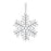 Melrose Glittered Wire Snowflake Ornament, Set of 12, Silver