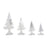 Melrose International Metal Pine Tree Decor, Set of 8, Silver - 87352DS