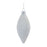 Melrose International Glitter Ribbed Glass Ornament, Set of 12, White