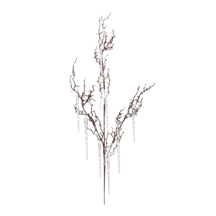 Melrose International Hanging Icicle Branch, Set of 2, Brown - 87364DS