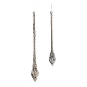 Melrose International Swirl Glass Drop Ornament, Set of 12, Black - 87368DS