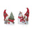Melrose Gnome Figurine/Snowman/Pine Tree, Set of 2, Red/White/Green - 87374DS