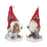 Melrose Winter Gnome on Skis Figurine, Set of 2, Red/White - 87376DS