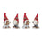 Melrose Winter Gnome on Skis Figurine, Set of 2, Red/White