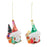 Melrose International Glass Santa Gnome Ornament, Set of 6, Green/Red
