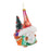 Melrose International Glass Santa Gnome Ornament, Set of 6, Green/Red