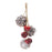 Melrose Int. Bell/Pine Cone Drop Ornament, Set of 6, Red/Brown - 87395DS