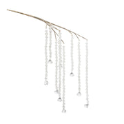 Melrose International Hanging Prism Branch, Set of 2, White/Gold - 87407DS