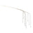 Melrose International Hanging Prism Branch, Set of 2, White/Gold
