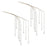 Melrose International Hanging Prism Branch, Set of 2, White/Gold