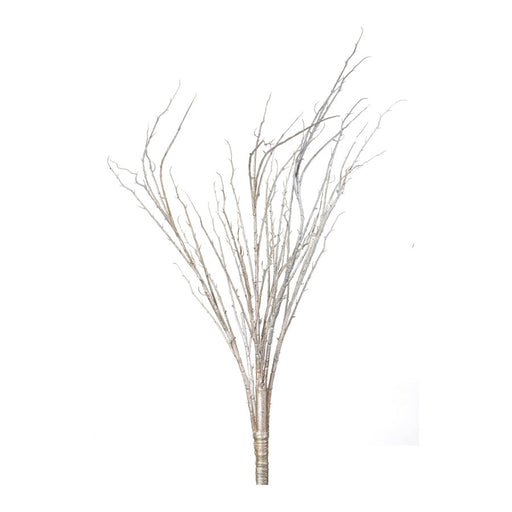 Melrose International Snowy Flocked Branch, Set of 2, Silver - 87411DS