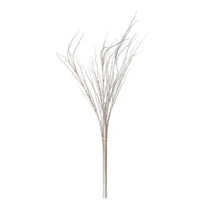 Melrose International Snowy Flocked Branch, Set of 2, Silver