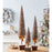 Melrose Potted Bottle Brush Pine Tree, Set of 3, Gold/White