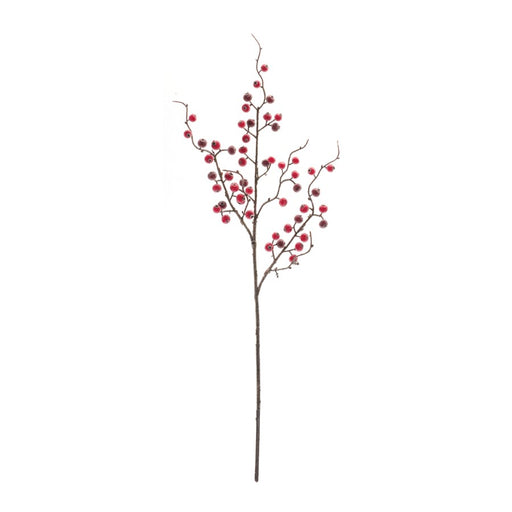 Melrose International Iced Berry Twig Spray, Set of 12, Red/Brown
