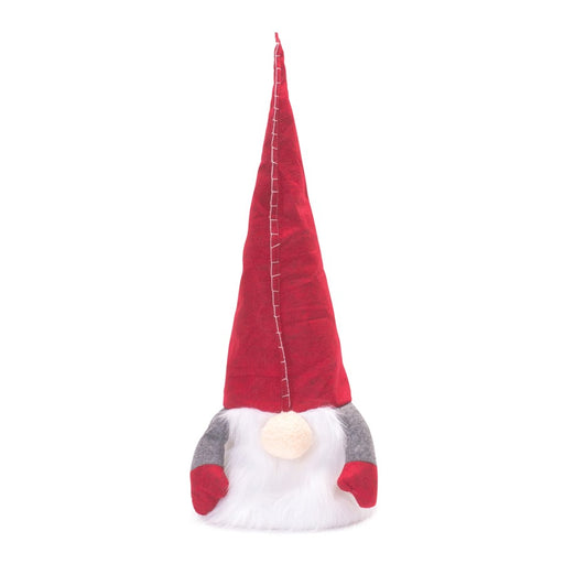 Melrose International Plush Gnome Tree Topper 18"H, Red/White - 87446DS