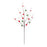 Melrose Sleigh Bell Twig Branch, Set of 6, Brown/Green/Red