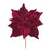 Melrose International Burgandy Poinsettia Flower Stem, Set of 6, Red - 87452DS