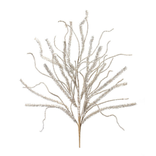 Melrose International Glittered Pine Tinsel Branch, Set of 2, Silver - 87454DS