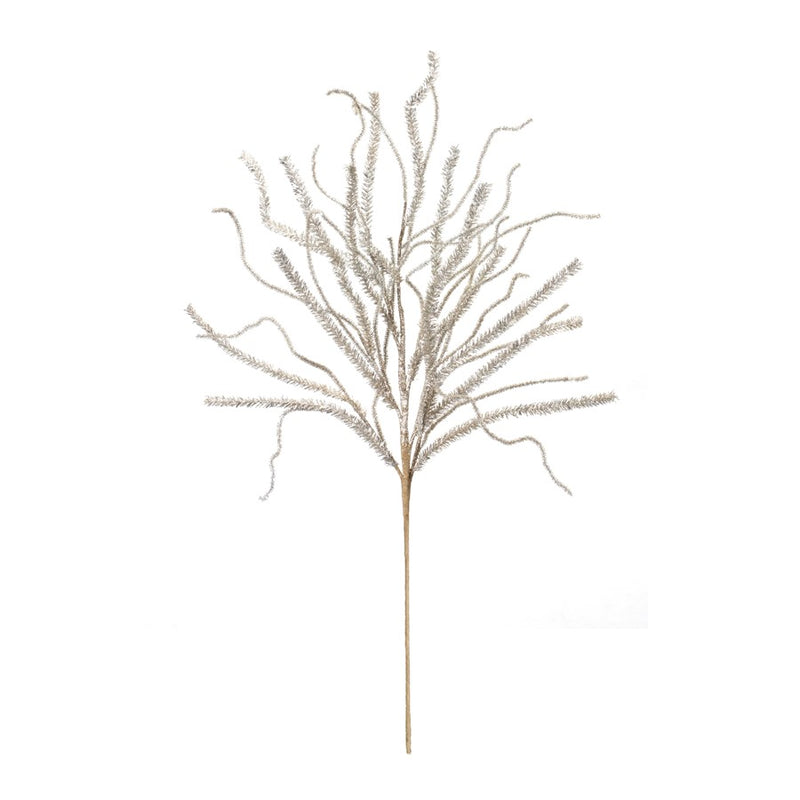 Melrose International Glittered Pine Tinsel Branch, Set of 2, Silver