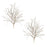 Melrose International Glittered Pine Tinsel Branch, Set of 2, Silver