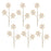 Melrose International Wood Snowflake Spray, Set of 6, Yellow/White
