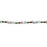 Melrose Int. Beaded Tinsel Garland, Set of 6, Silver/Red/Green - 87459DS